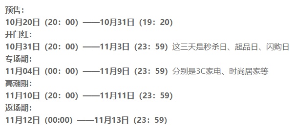 2021淘宝天猫京东双11活动时间什么时候 2021年双11满减规则介绍