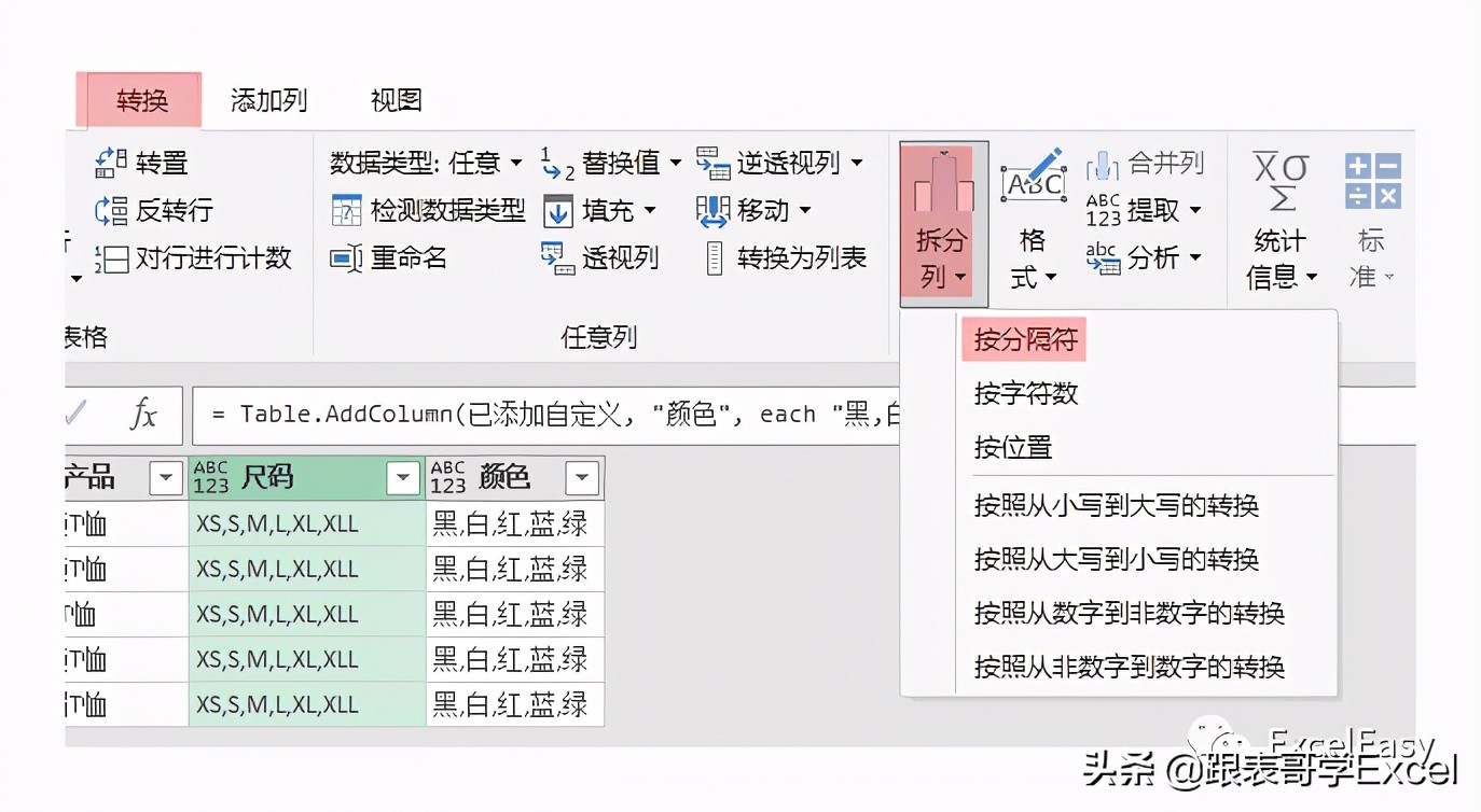 数据清洗技巧之如何生成服装的不同尺码和颜色的列表